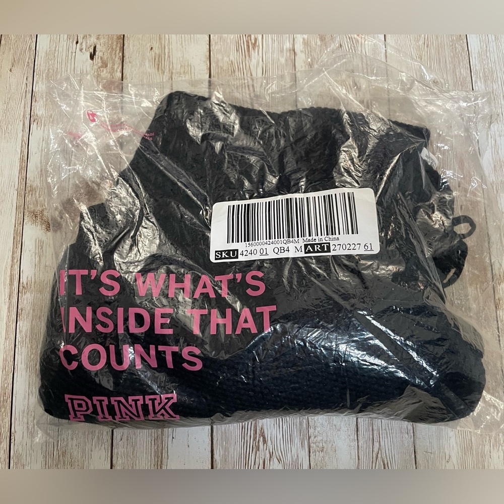 🆕 PINK VICTORIA'S SECRET CAMBRIDGE KNIT BEACH SHORTS BLACK MEDIUM 8-10 - Picture 9 of 12